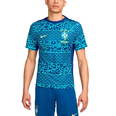 Men's Nike  Teal Brazil National Team 2024 Academy Pro Pre-Match Jersey