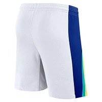 Short Nike blanc pour homme de l'équipe nationale du Brésil 2024 extérieur Stadium