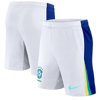 Short Nike blanc pour homme de l'équipe nationale du Brésil 2024 extérieur Stadium