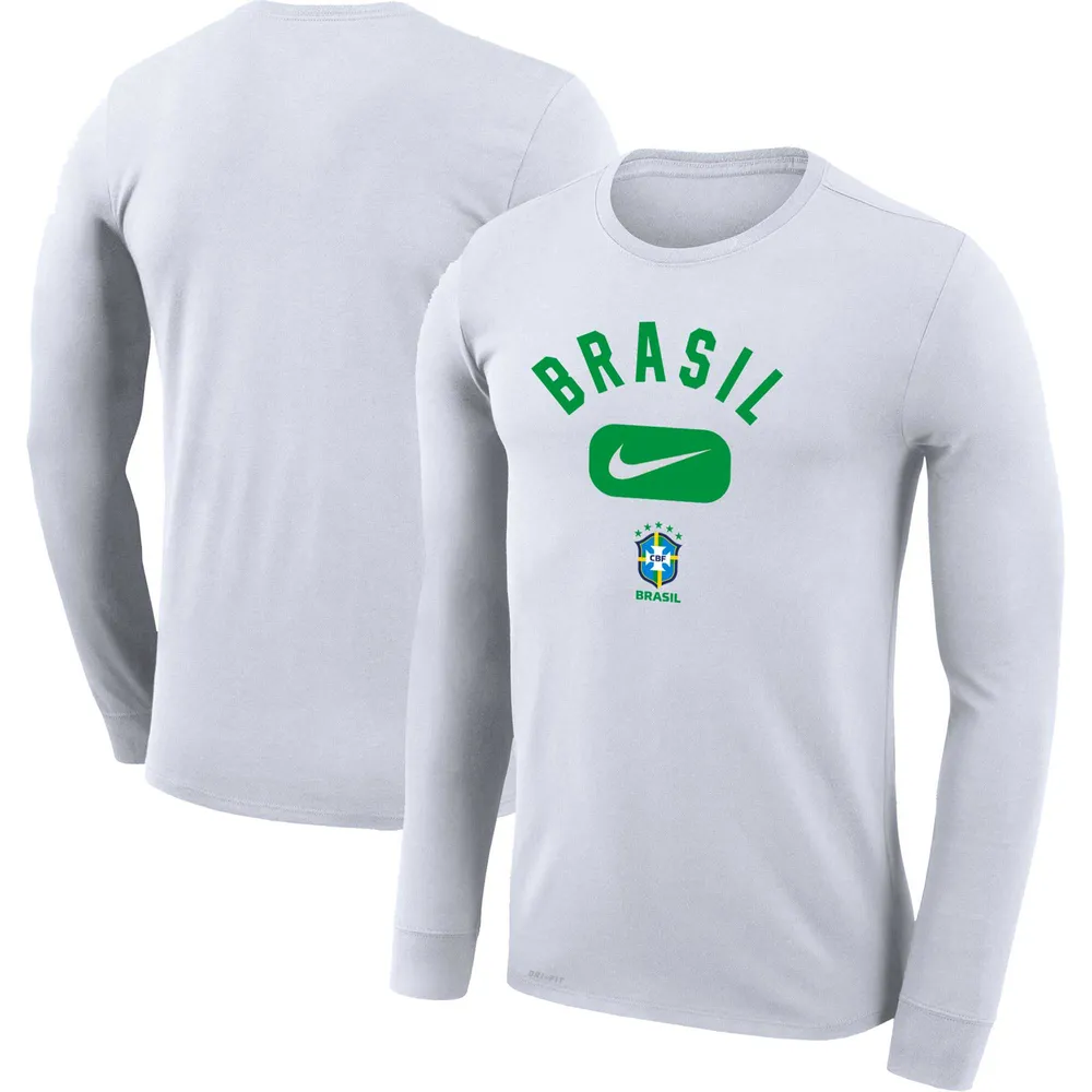 Lids Brazil National Team Nike Lockup Legend Performance Long Sleeve T-Shirt  - White