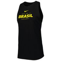 Women's Nike Black Brazil National Team Lockup Tomboy Performance Tank Top