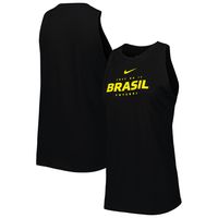 Women's Nike Black Brazil National Team Lockup Tomboy Performance Tank Top