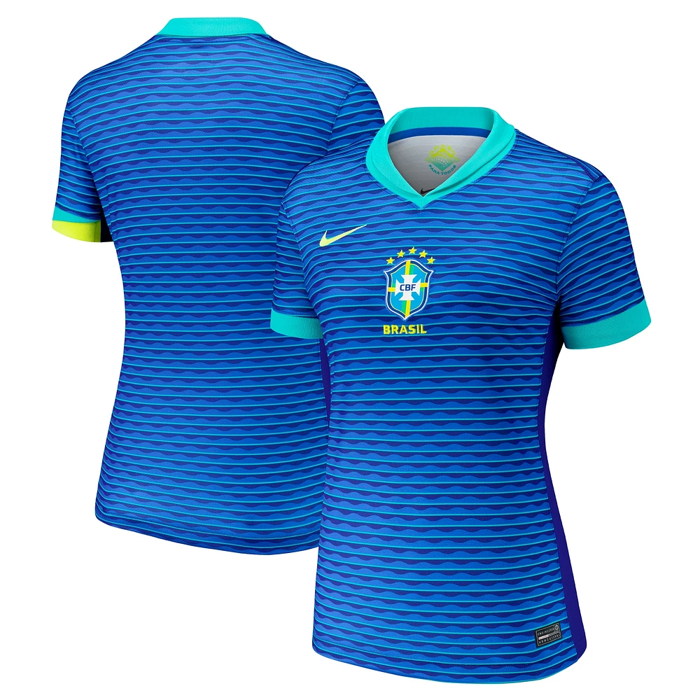 Maillot Nike bleu pour femme de l'équipe nationale du Brésil 2024, réplique stade extérieur