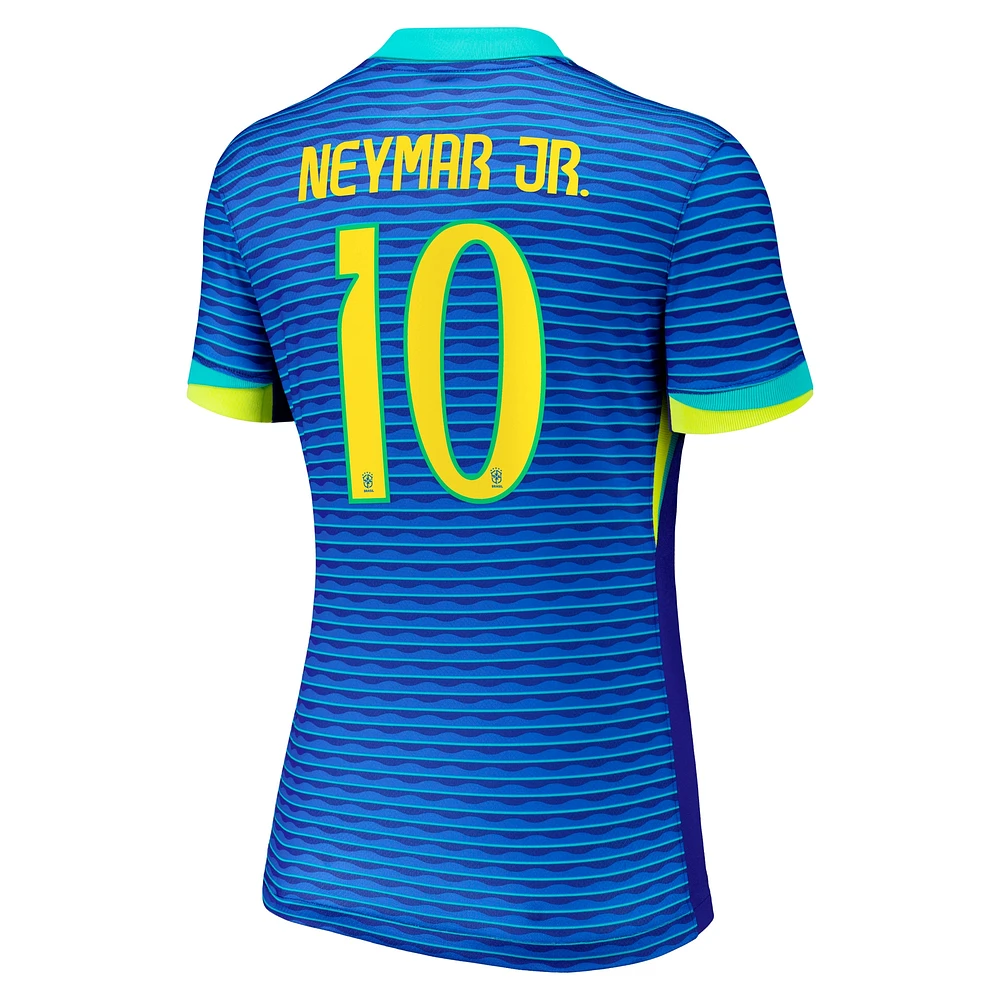 Women's Nike Neymar Jr. Blue Brazil National Team 2024 Away Stadium Replica Player Jersey