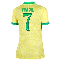 Women's Nike Vini Jr. Yellow Brazil National Team 2024 Home Replica Jersey