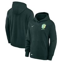 Sweat à capuche en polaire Nike pour jeune, vert, équipe nationale du Brésil, Club