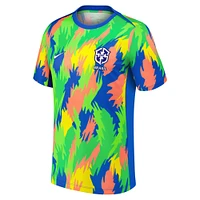 Haut Nike bleu de performance d'avant-match Academy Pro l'équipe nationale féminine du Brésil 2025 pour homme