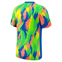 Haut Nike bleu de performance d'avant-match Academy Pro l'équipe nationale féminine du Brésil 2025 pour homme
