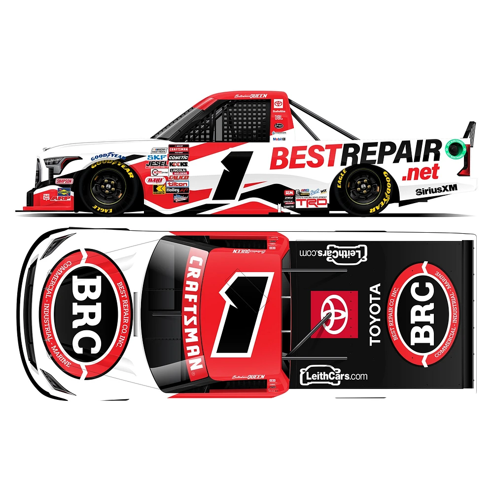 Action Racing Brenden Queen 2024 #1 Meilleure réparation NASCAR Craftsman Truck Series 1:24 Peinture régulière moulée sous pression Toyota Tundra