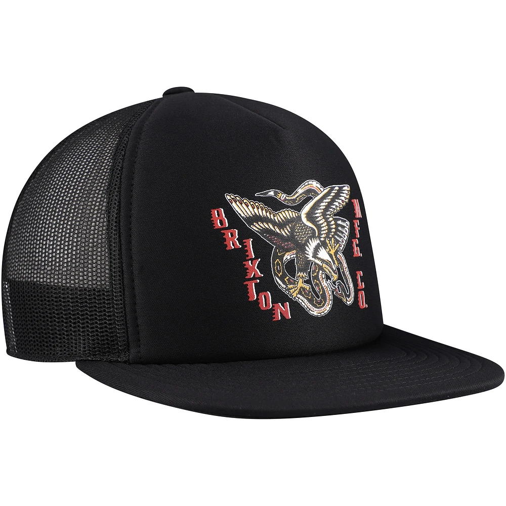 Men's Black Brixton Battle Trucker Snapback Hat