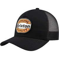 Casquette réglable noire Brixton Keaton NetPlus Trucker pour homme