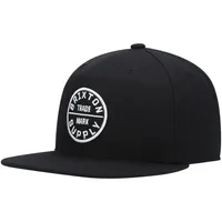 Men's Brixton Black Oath III Snapback Hat