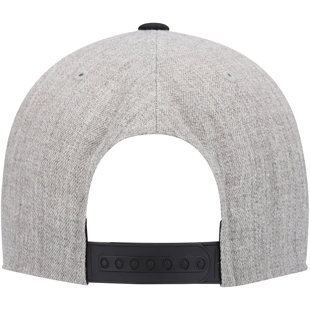 Men's Brixton Heathered Gray/Black Oath III Snapback Hat