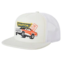 Men's Cream Brixton Barona Netplus Trucker Snapback Hat