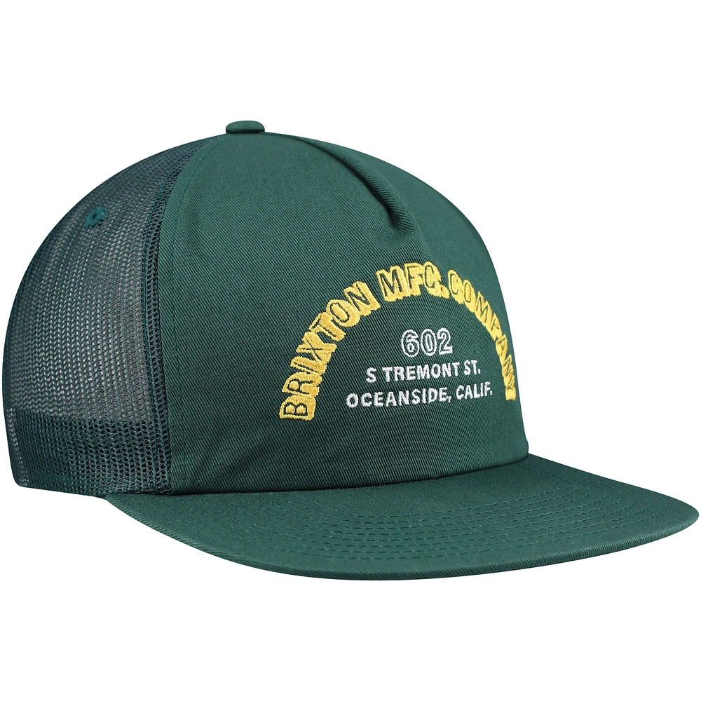 Men's Green Brixton Haven Trucker Snapback Hat