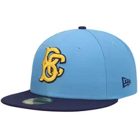 Louisville Bats New Era Authentic Collection Alternate Logo 59FIFTY Fitted  Hat - Light Blue