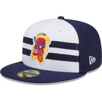 Men's New Era White/Navy Brooklyn Cyclones Coney Island Franks Theme Night 59FIFTY Fitted Hat