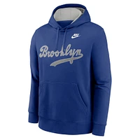 Sweat à capuche Nike Rush Blue Brooklyn Dodgers Rewind Club Logo pour homme