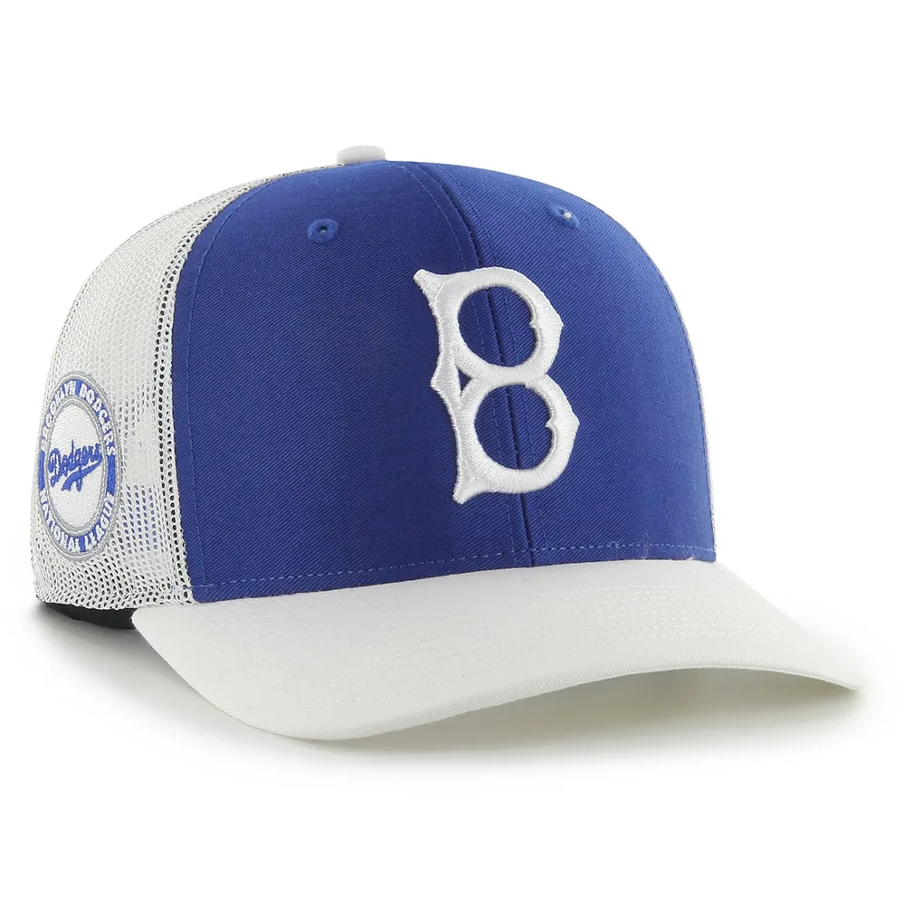 Lids Brooklyn Dodgers '47 Sidenote Trucker Snapback Hat - Royal