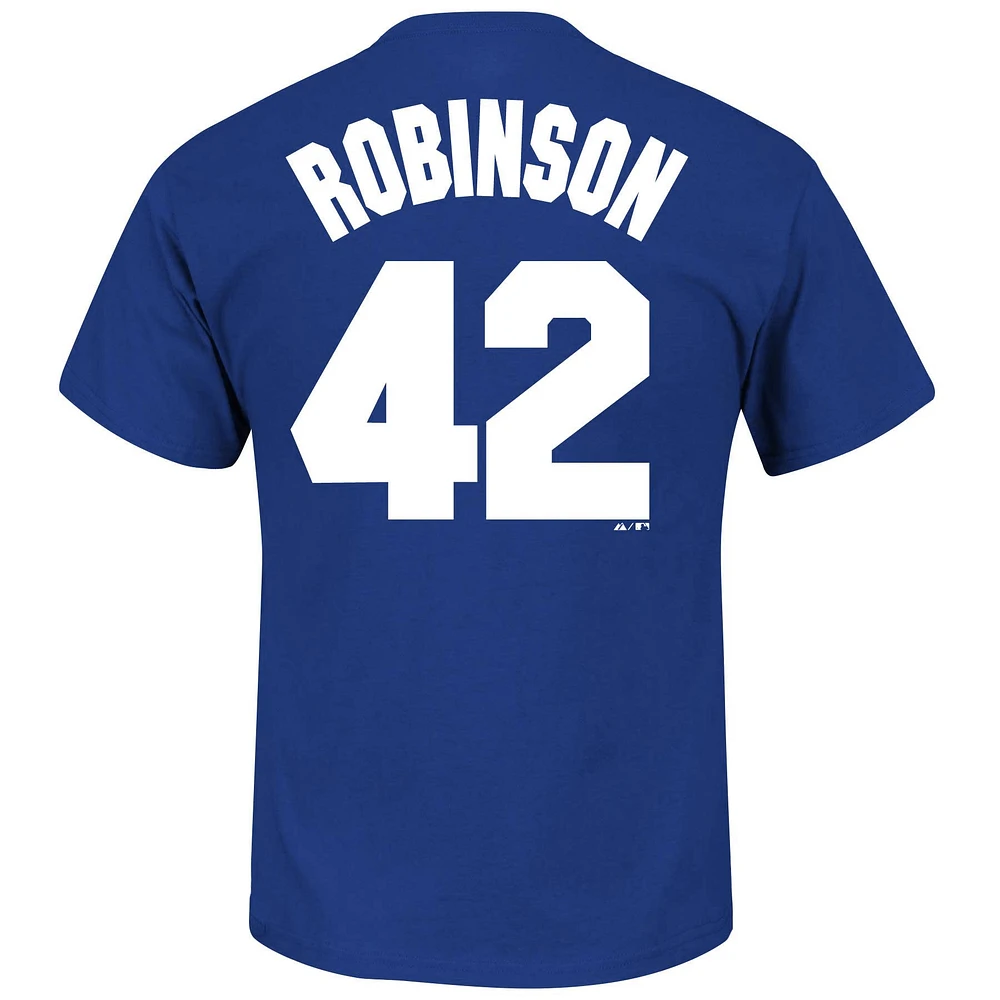 Jackie Robinson Royal Brooklyn Dodgers Big & Tall Cooperstown T-shirt avec nom et numéro