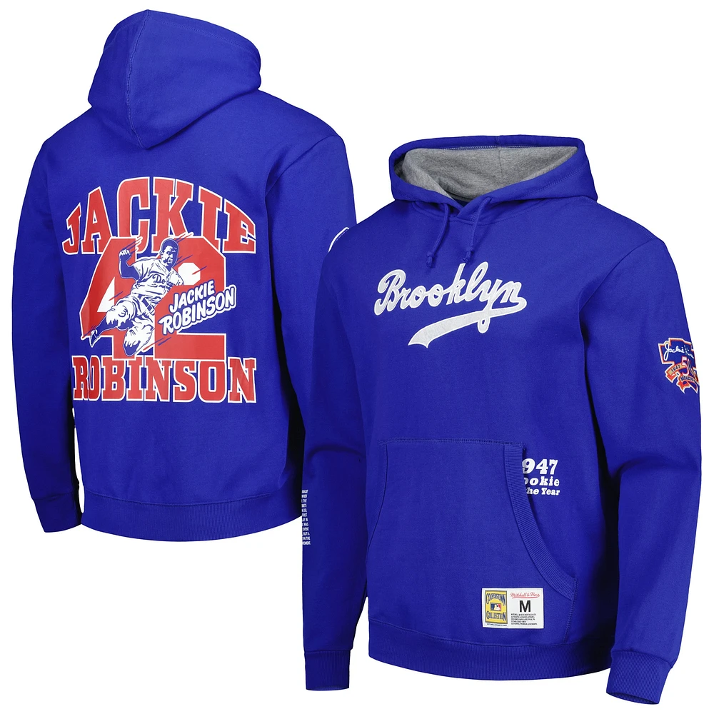 Mitchell & Ness Jackie Robinson Royal Brooklyn Dodgers Cooperstown Collection Legends Fleece Sweat à capuche pour homme