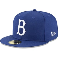 Casquette ajustée 59FIFTY en laine Royal Brooklyn Dodgers Cooperstown Collection pour homme New Era