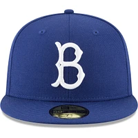 Casquette ajustée 59FIFTY en laine Royal Brooklyn Dodgers Cooperstown Collection pour homme New Era