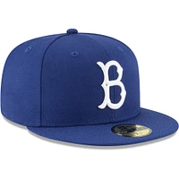 Casquette ajustée 59FIFTY en laine Royal Brooklyn Dodgers Cooperstown Collection pour homme New Era