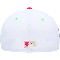 Men's New Era White/Coral Brooklyn Dodgers Cooperstown Collection 1955 World Series Strawberry Lolli 59FIFTY Fitted Hat