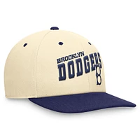 Casquette Snapback Performance Nike Crème/Royal Brooklyn Dodgers Rewind Cooperstown Collection pour hommes