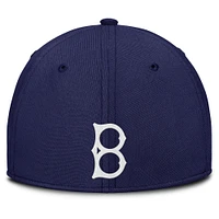 Men's Nike Gray/Navy Brooklyn Dodgers Rise Swoosh Performance Flex Hat