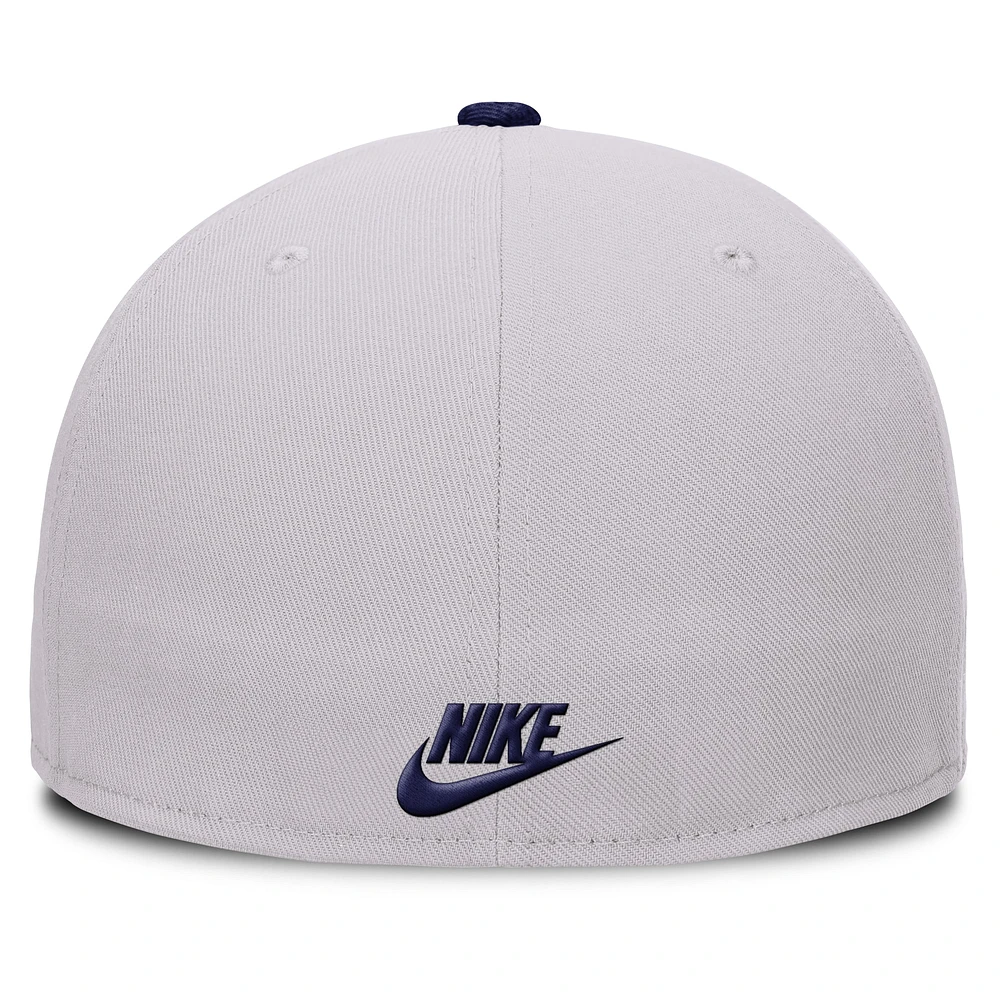 Men's Nike Gray Brooklyn Dodgers Cooperstown Collection True Performance Fitted Hat