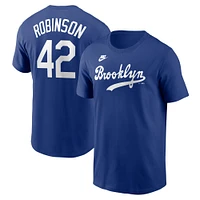 Men's Nike Jackie Robinson Royal Brooklyn Dodgers Cooperstown Collection Fuse Name & Number T-Shirt