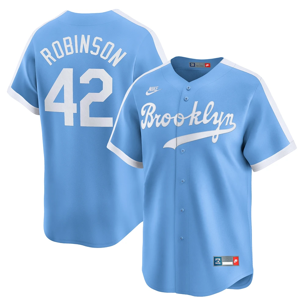 Maillot Nike Jackie Robinson Royal Brooklyn Dodgers Throwback Cooperstown Limited pour homme