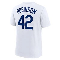 Men's Nike  Jackie Robinson White Brooklyn Dodgers Cooperstown Collection Tri-Blend Name & Number T-Shirt