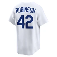 Men's Nike Jackie Robinson White Brooklyn Dodgers Throwback Cooperstown Collection Limited Jersey