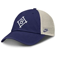 Casquette ajustable Nike Royal/Natural Brooklyn Dodgers Cooperstown Collection Club Trucker pour homme