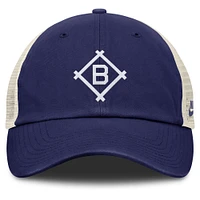 Casquette ajustable Nike Royal/Natural Brooklyn Dodgers Cooperstown Collection Club Trucker pour homme