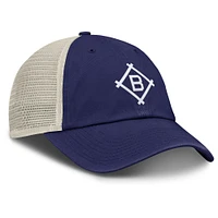 Casquette ajustable Nike Royal/Natural Brooklyn Dodgers Cooperstown Collection Club Trucker pour homme