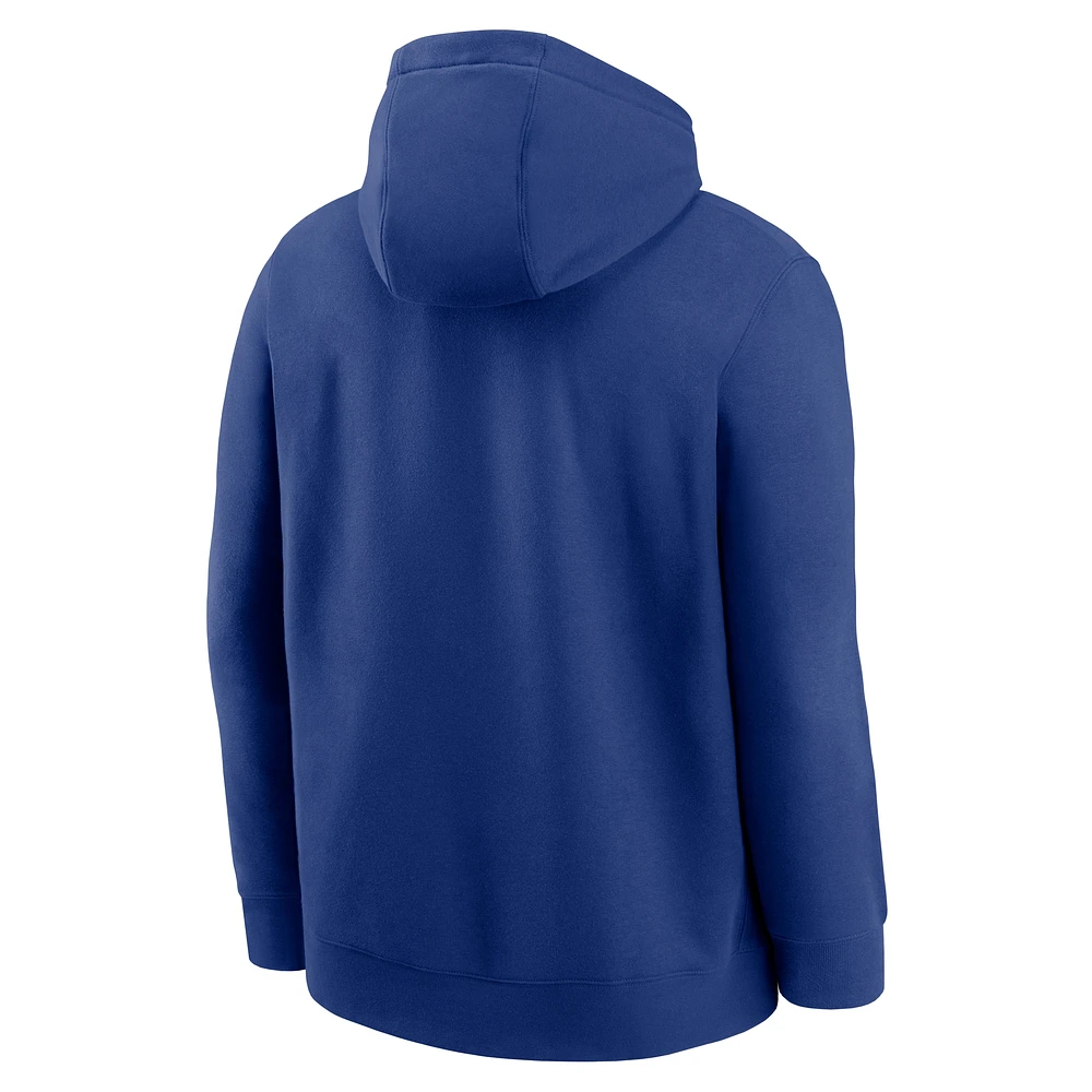 Men's Nike Royal Brooklyn Dodgers Cooperstown Collection Logo Club Pullover Hoodie