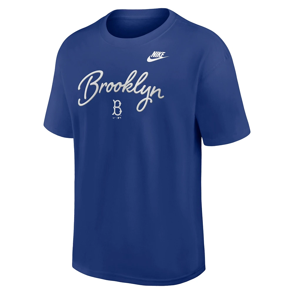 Men's Nike Royal Brooklyn Dodgers Cooperstown Collection Max90 T-Shirt