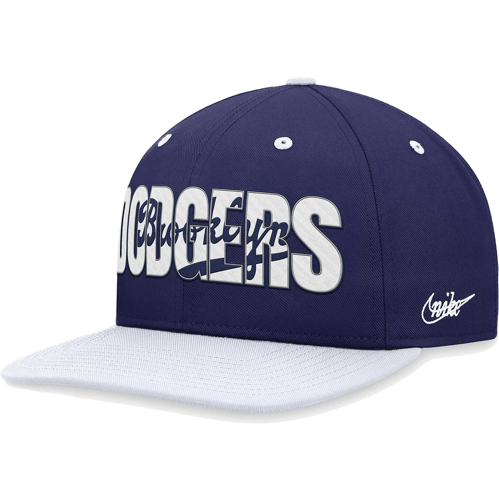 Casquette Nike Royal Brooklyn Dodgers Cooperstown Collection Pro Snapback pour homme