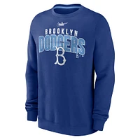 Men's Nike  Royal Brooklyn Dodgers Cooperstown Collection Team Shout Out Pullover Sweatshirt