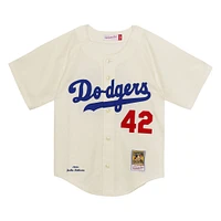 Preschool Mitchell & Ness Jackie Robinson Cream Brooklyn Dodgers 1955 Authentic Jersey