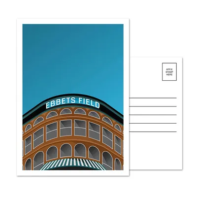 Brooklyn Dodgers Ebbets Field 5-Pack Minimalist Postcard Set
