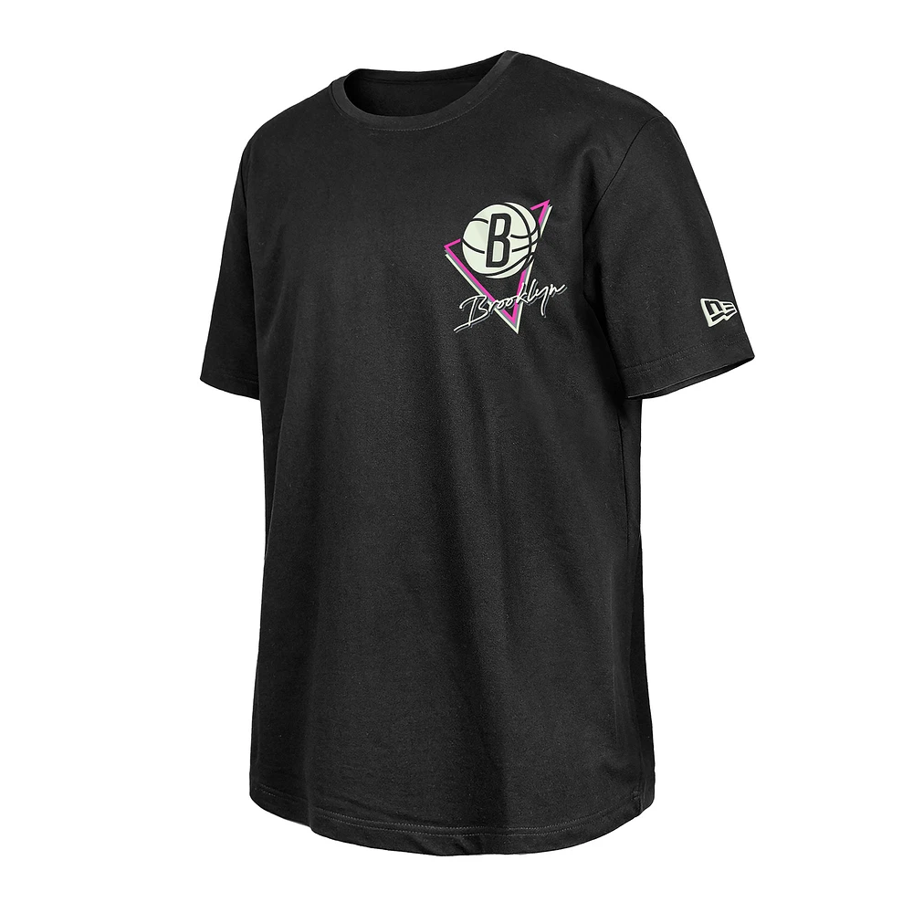 New Era  Black Brooklyn Nets Glow-in-the-Dark T-Shirt