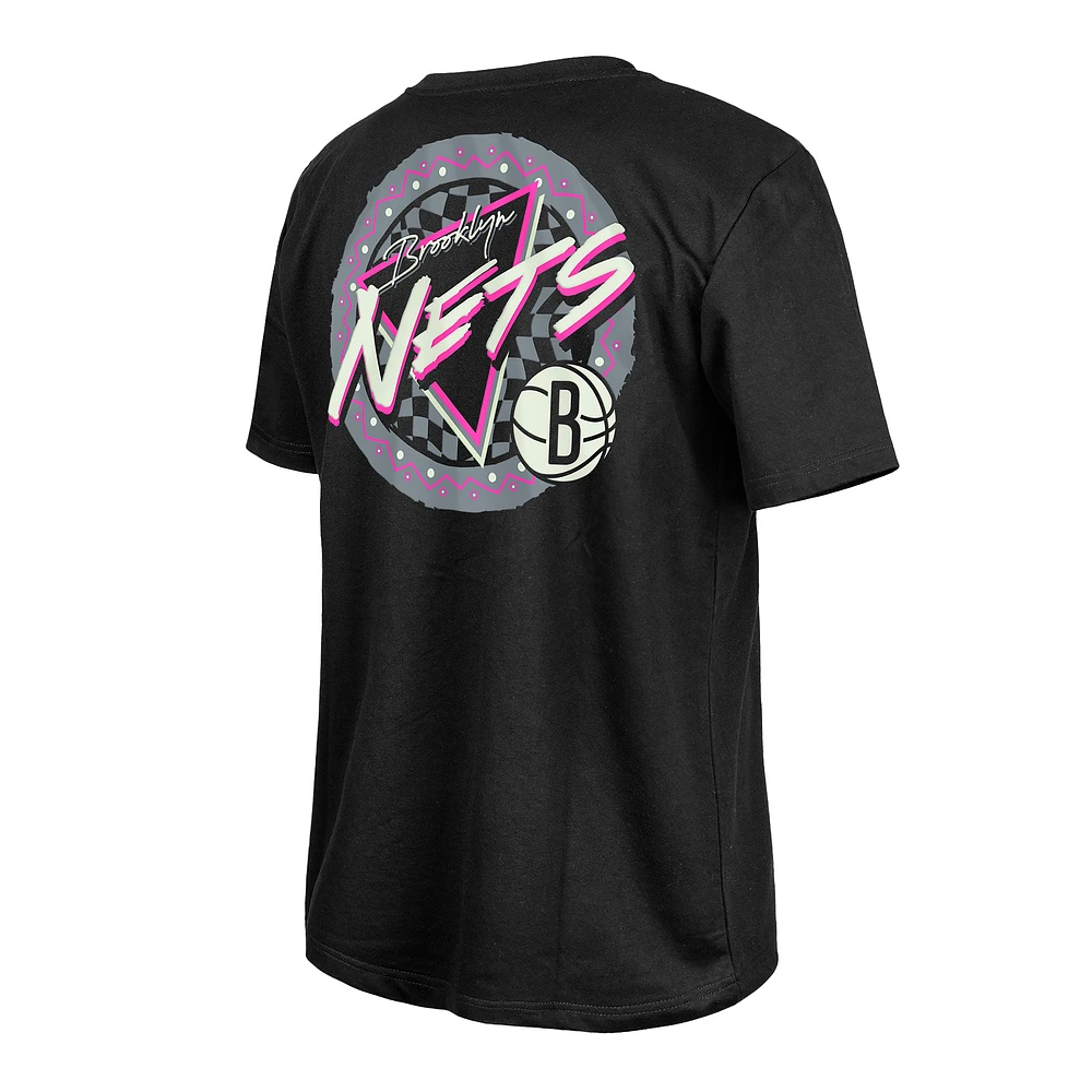 New Era  Black Brooklyn Nets Glow-in-the-Dark T-Shirt