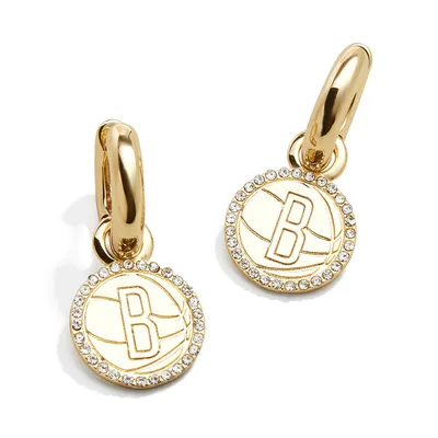 Boucles d'oreilles BaubleBar Brooklyn Nets Basketball Huggie