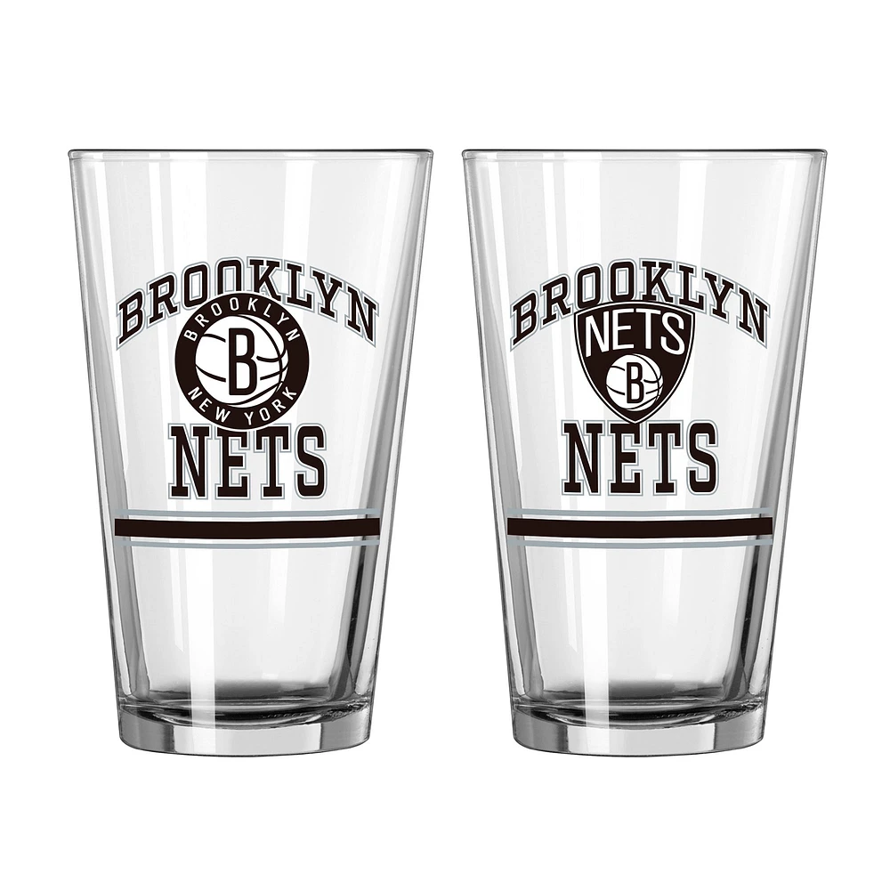 Brooklyn Nets 16oz. Pint Glass Two Pack