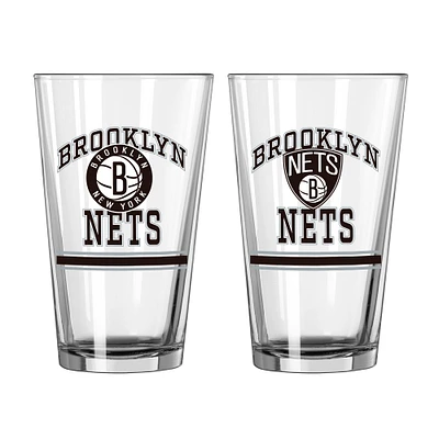 Brooklyn Nets 16oz. Pint Glass Two Pack